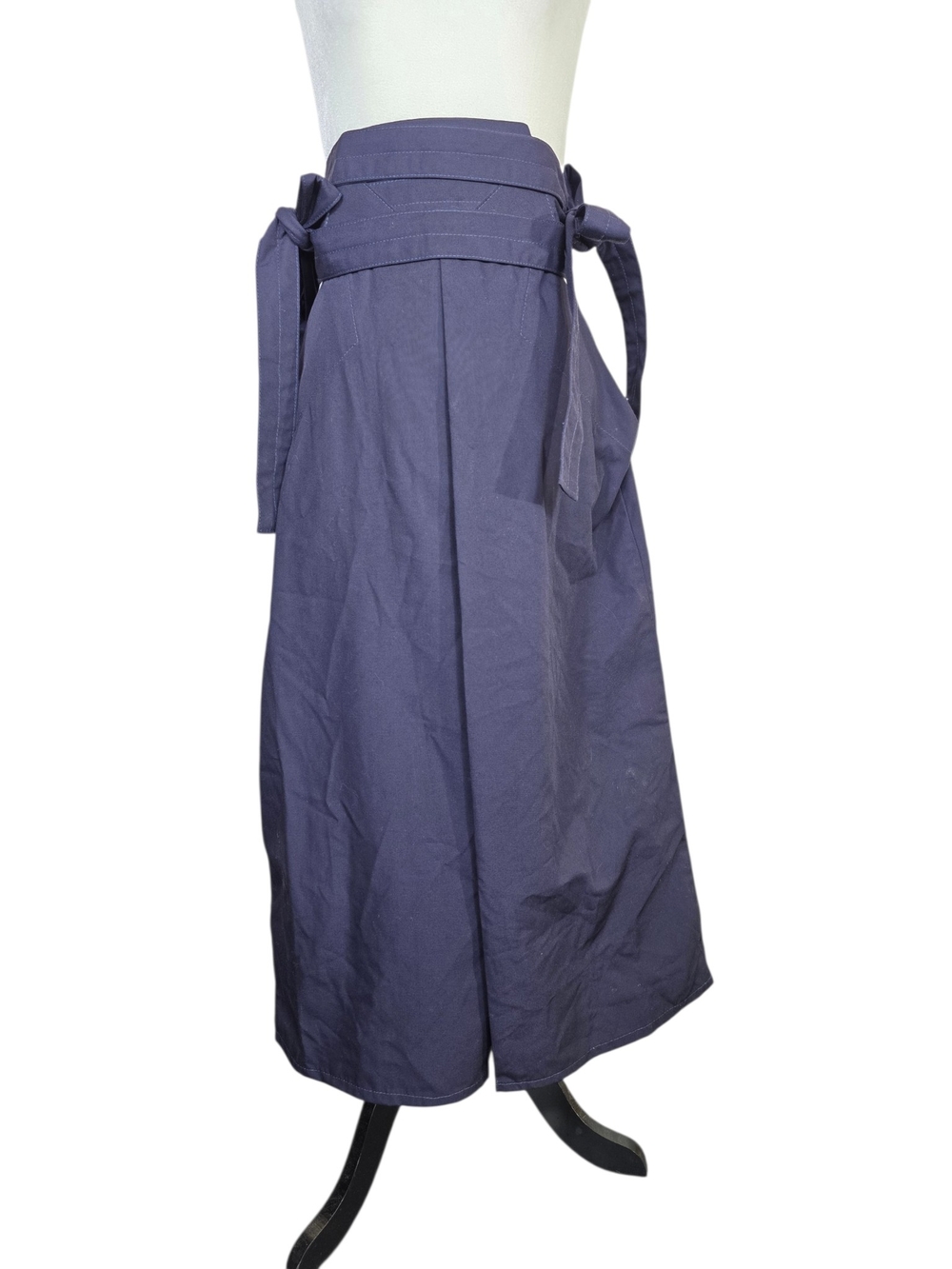Japanese Hakama Pleated Leg Pants-Made in Thailand Navy blue